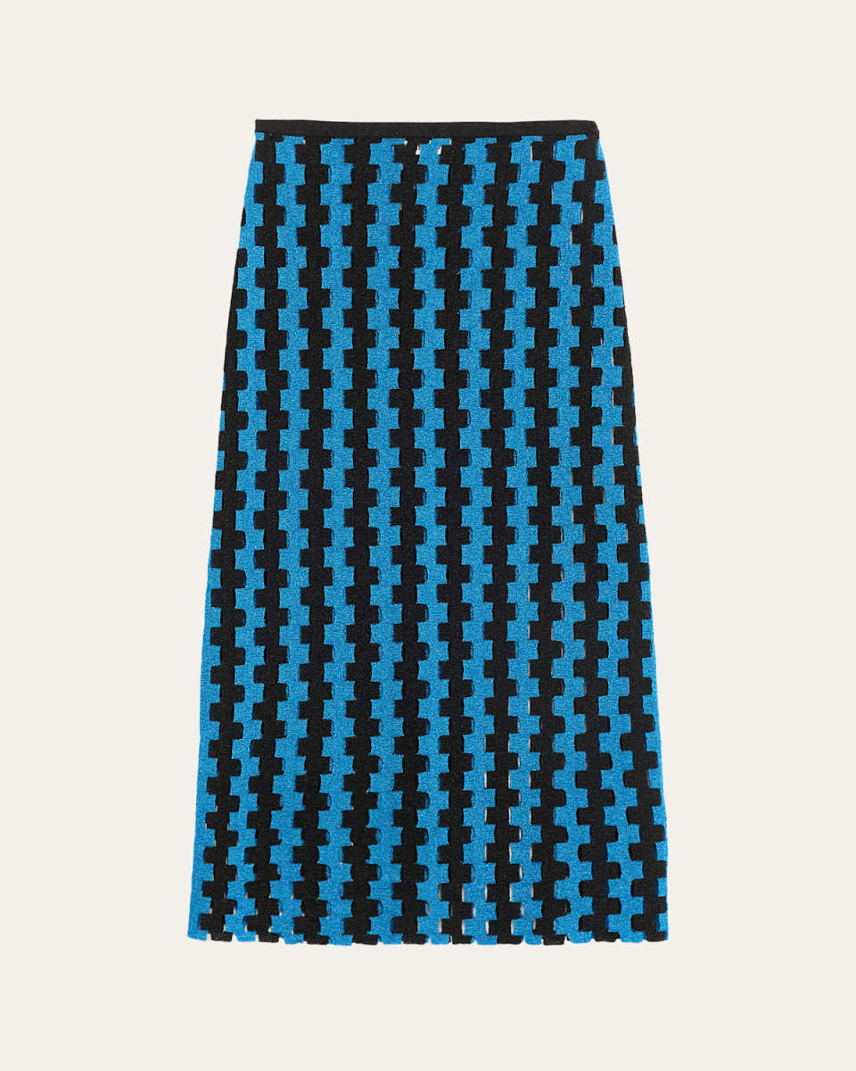 Marshall Metallic Open-Knit Maxi Skirt